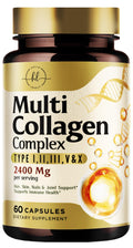 Multi Collagen Peptides for Women & Men - 2400mg per Serving - Best Hydrolyzed Collagen Complex with Type I, II, III, V, X - Hair, Skin, Nails & Joint Support Supplement - Bottled USA - 60 Capsules Hello Lovely! buy supplements Au