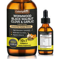 Wormwood Black Walnut Clove Garlic Liquid Drops, Liposomal Fast Absorption with Pumpkin Seed, Pau D'Arco, Berberine, Black Pepper, for Gut Digestive Health