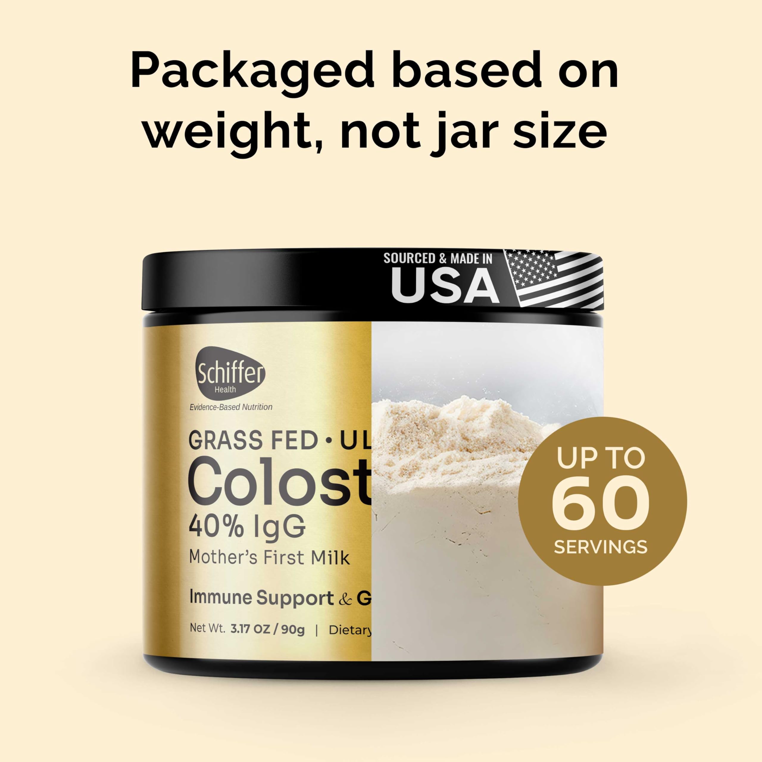 Premium Colostrum Supplement Highest IgG for Gut Health, Immune Support & Recovery Superfood, Anti-Age - Pure Grass-Fed Bovine Colostrum Powder