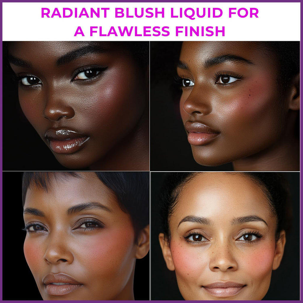 Ashunta Sheriff Beauty Thermal Blush Oil Serum - pH Reactive Liquid Cheek & Lip Stain - Natural & Clean Makeup for Every Skin Tone - Long Lasting for All-Day Wear