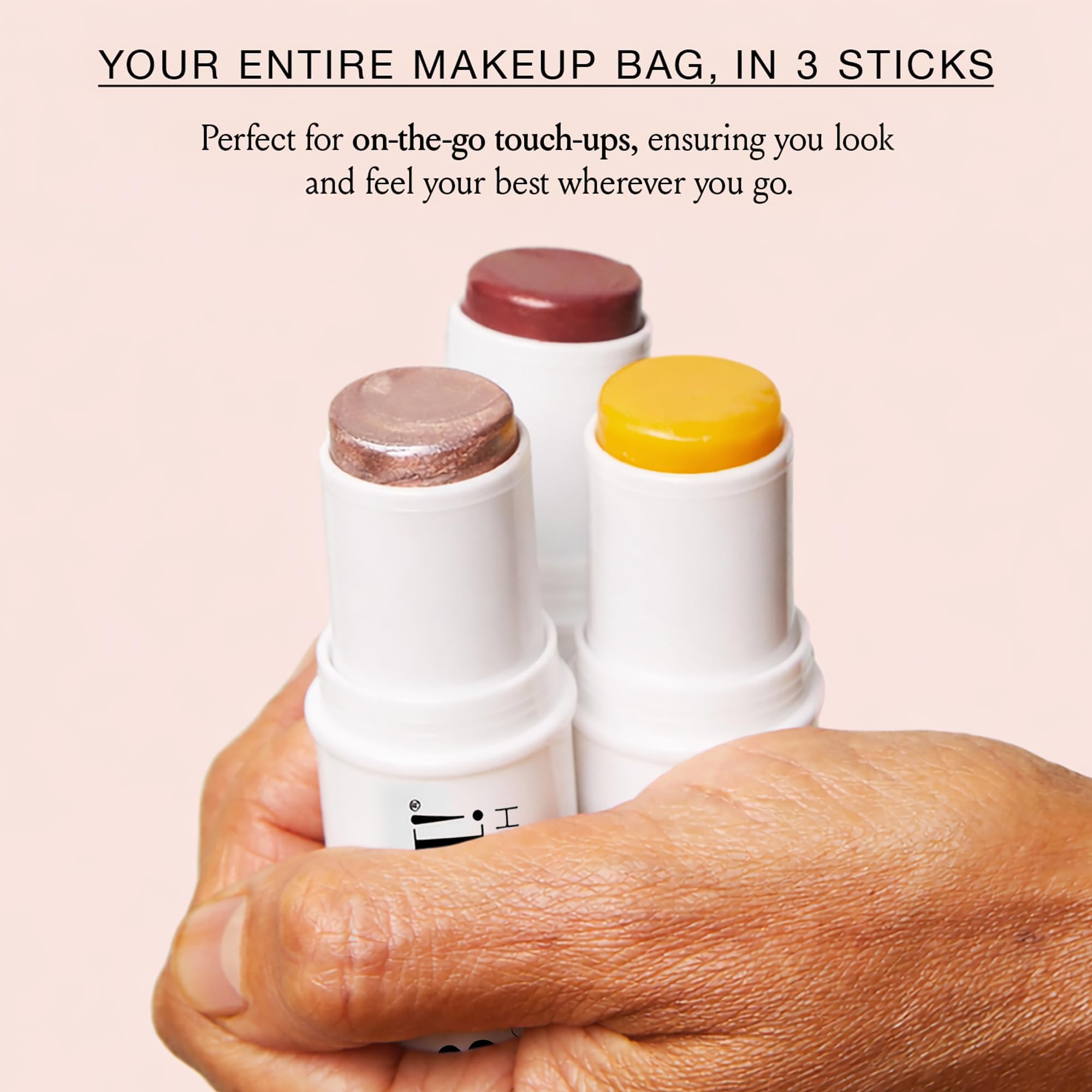 Boomstick Trio ® Color 3 Pack Cream Blush Makeup, Color Blush Stick, Highlighter Stick & Moisturizer for Cheeks, Eyes & Lips, Blendable Vegan Boom Sticks by Cindy Joseph