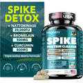 MEGNETA Spike Support - Nattokinase 20,000 FU/g, Bromelain 500mg & Curcumin 800mg – Triple-Action Enzyme Complex with Quercetin & Dandelion – Cardiovascular, Circulatory, Antioxidant & Immune Support