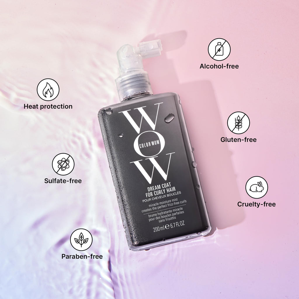 COLOR WOW Dream Coat for Curly Hair – Frizz-Free Curls Made Easy, Moisture-Boosting Spray, Curl-Enhancing Formula