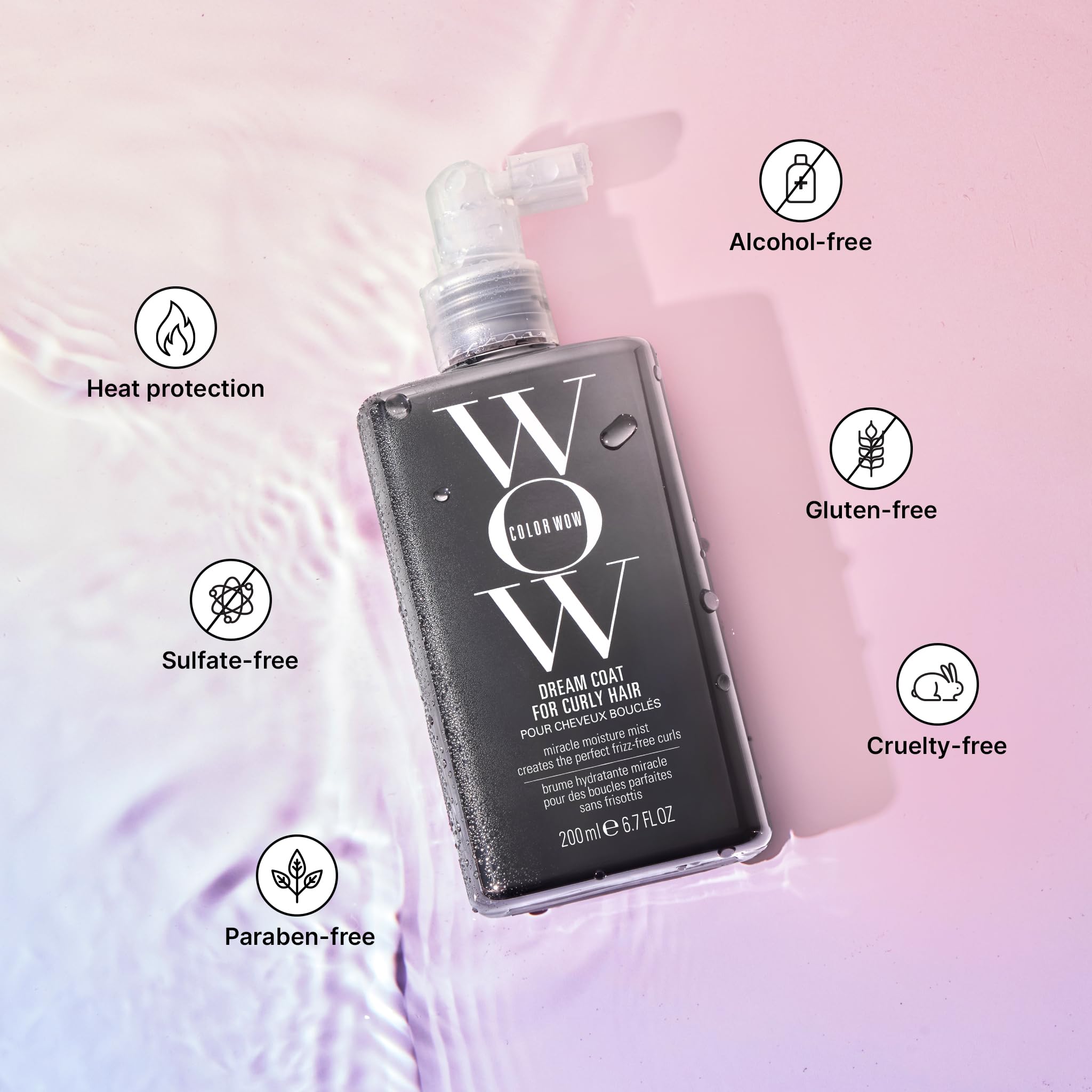 COLOR WOW Dream Coat for Curly Hair – Frizz-Free Curls Made Easy, Moisture-Boosting Spray, Curl-Enhancing Formula