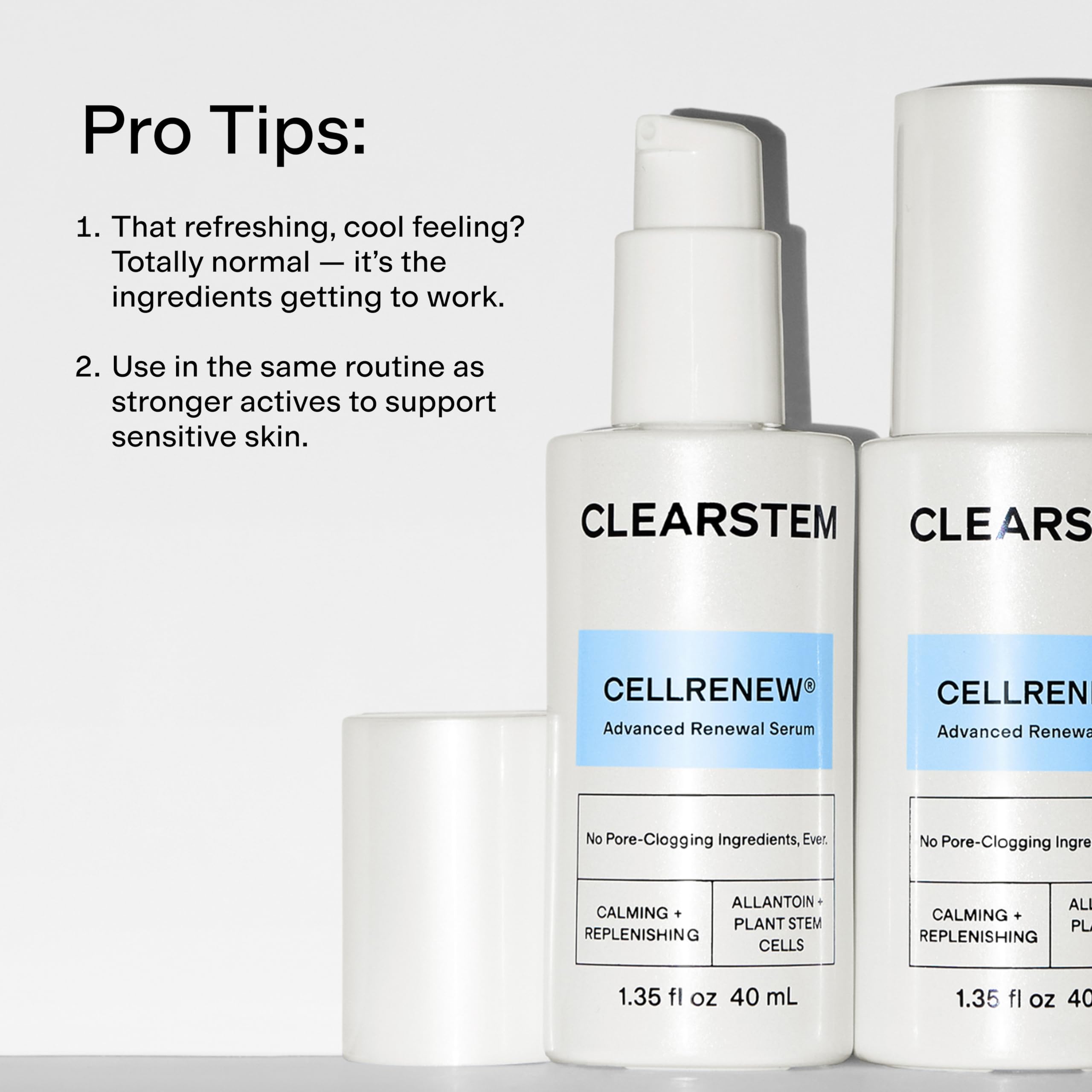 CLEARSTEM - CELLRENEW - Collagen Stem Cell Serum - Acne + Youthful Skin Face Serum - Hyaluronic Acid, Reishi, Aloe Vera - Facial Skin Care Products