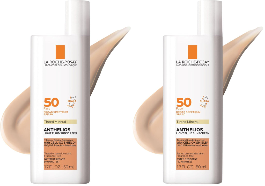 La Roche Posay Anthelios 50 Mineral Tinted Ultra Light Sunscreen Fluid 50ml/1.7oz (Pack of 2)