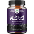 Natures Craft Activated Charcoal Pills Detox & Cleanse - Purifying Coconut Capsules with 1200 mg Per Serving for Bloating Relief