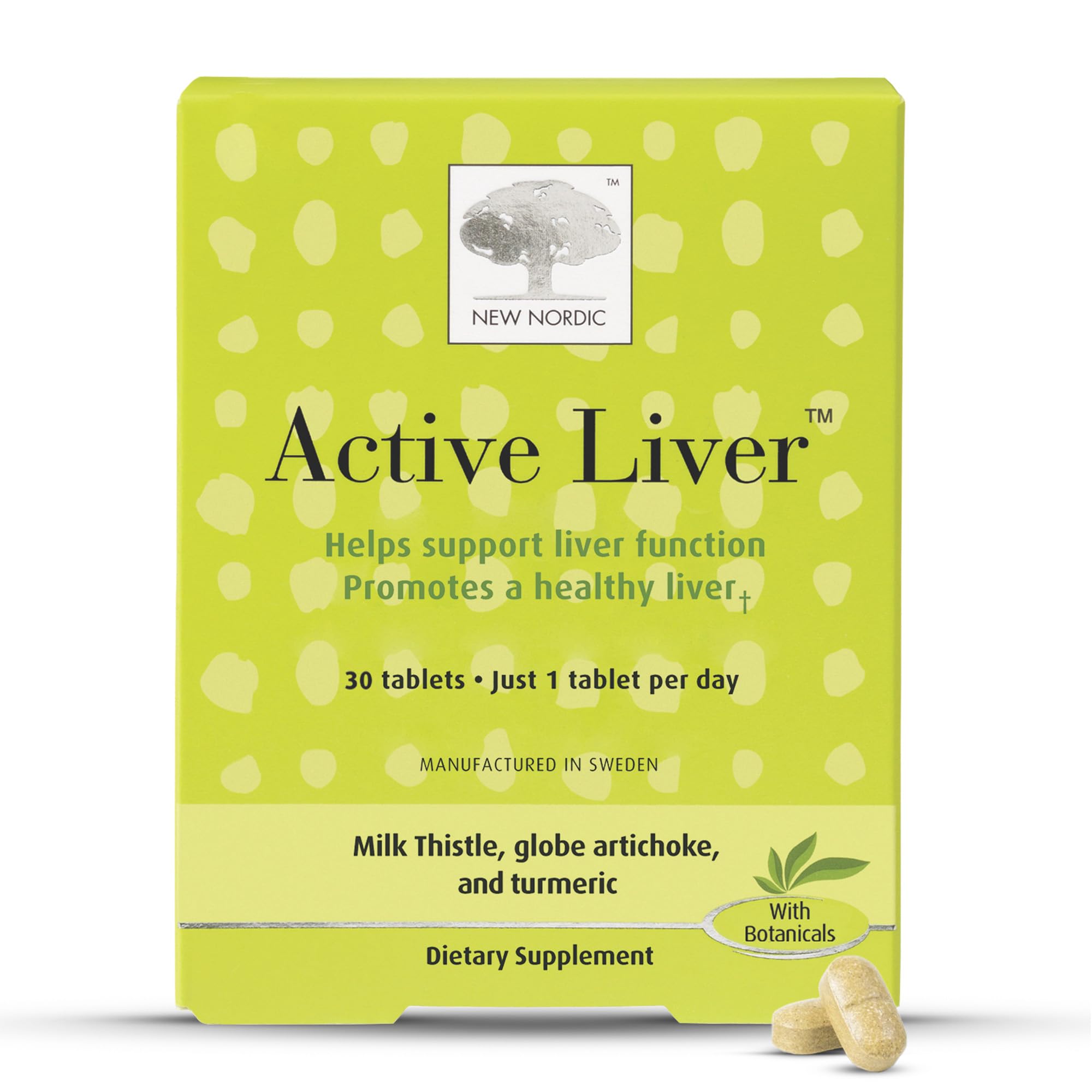 NEW NORDIC Active Liver 30-Day Supply, Daily Liver Supplement, Milk Thistle, Artichoke & Turmeric, 30 Tablets (Pack of 1) NEW NORDICBuy Supplements Australia