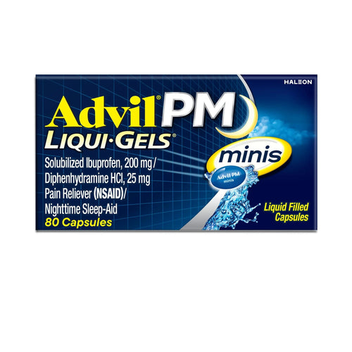 Advil PM Liqui-Gels Minis, 80 Liquid Filled Capsules AdvilBuy Supplements Australia