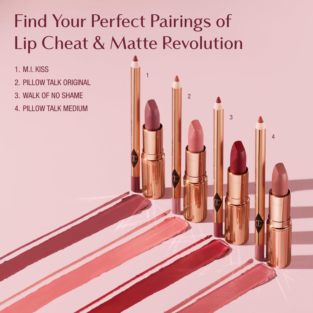 Charlotte Tilbury Lip Cheat Lip Liner Pencil - Creamy Fuller-Looking Lip Pencil with Jojoba Oil & Hyaluronic Acid - Waterproof, Smudge-Proof