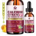 (2 Pack) Calcium Citrate with Vitamin D3 Liquid Drops for Women - Bones, Teeth, Immune Support, 1200mg Calcium Citrate Liquid Drops