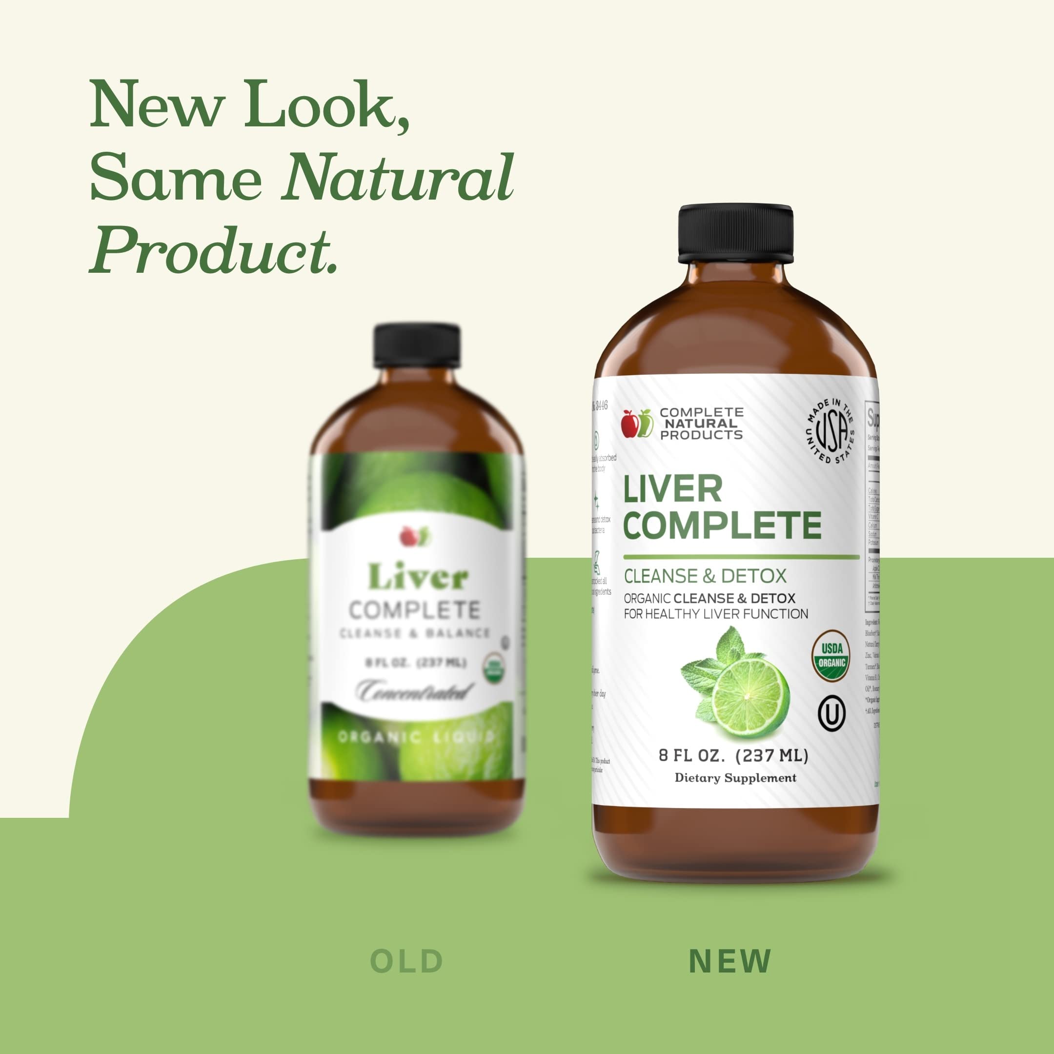 Liver Complete Liquid 8 oz - Organic Liver Cleanse Detox Formula, Herbal Support for High Enzymes with Milk Thistle Dandelion Chanca Piedra, Easy Absorbing