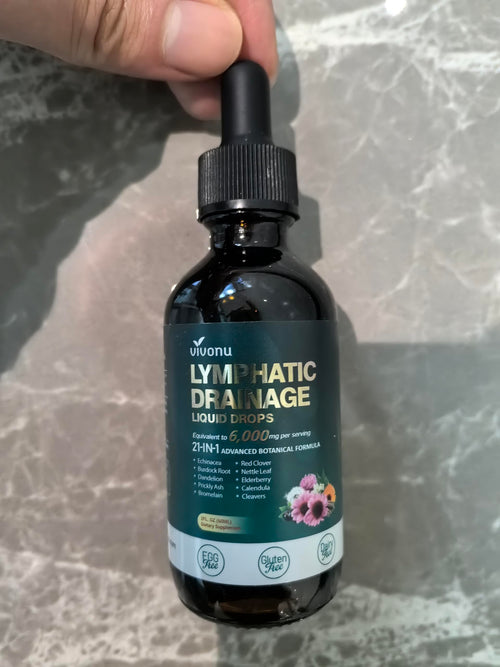 21-in-1 Lymphatic Drainage Drops for Liposomal, Immune & Lymph System Support Supplement for Women & Men with Echinacea, Dandelion, Burdock, Bromelain, Calendula, Turmeric & More, 2 FL OZ VivoNu buy supplements Au