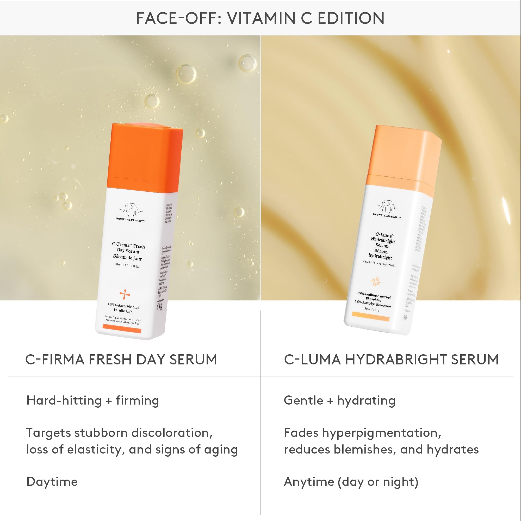 Drunk Elephant C-Firma Fresh Day Serum - 28 ml/.94 fl oz - 15% Illuminating Vitamin C - Clean Clinical Skincare - Cruelty-Free - Dermatologist-Tested