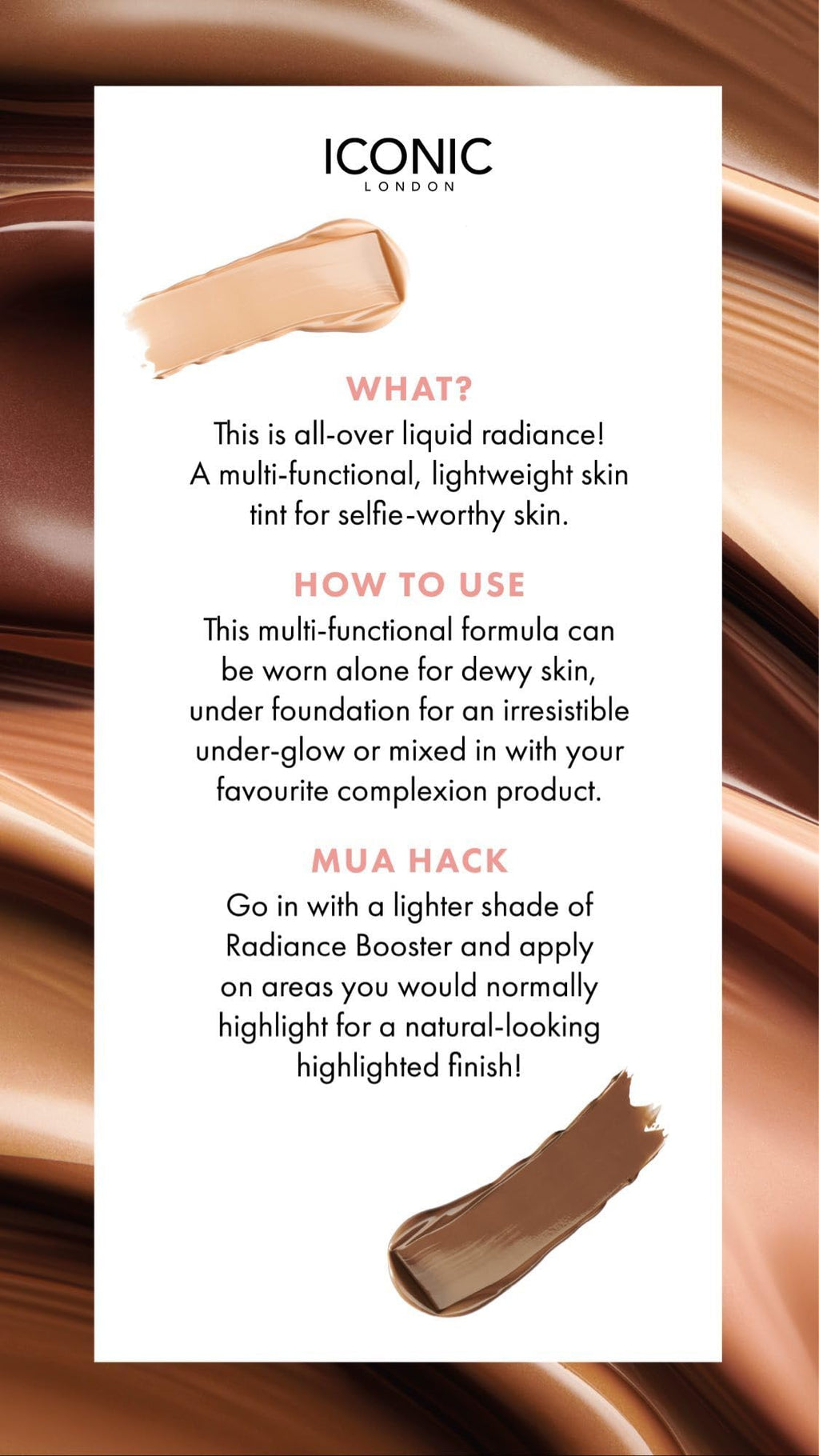 ICONIC LONDON Radiance Booster | Liquid Radiance Lightweight Skin Tint for a Glowy Makeup Look, Cruelty Free, Vegan Makeup (Sand Glow) 30 mL/ 1.01 Fl Oz ICONIC LONDON buy supplements Au