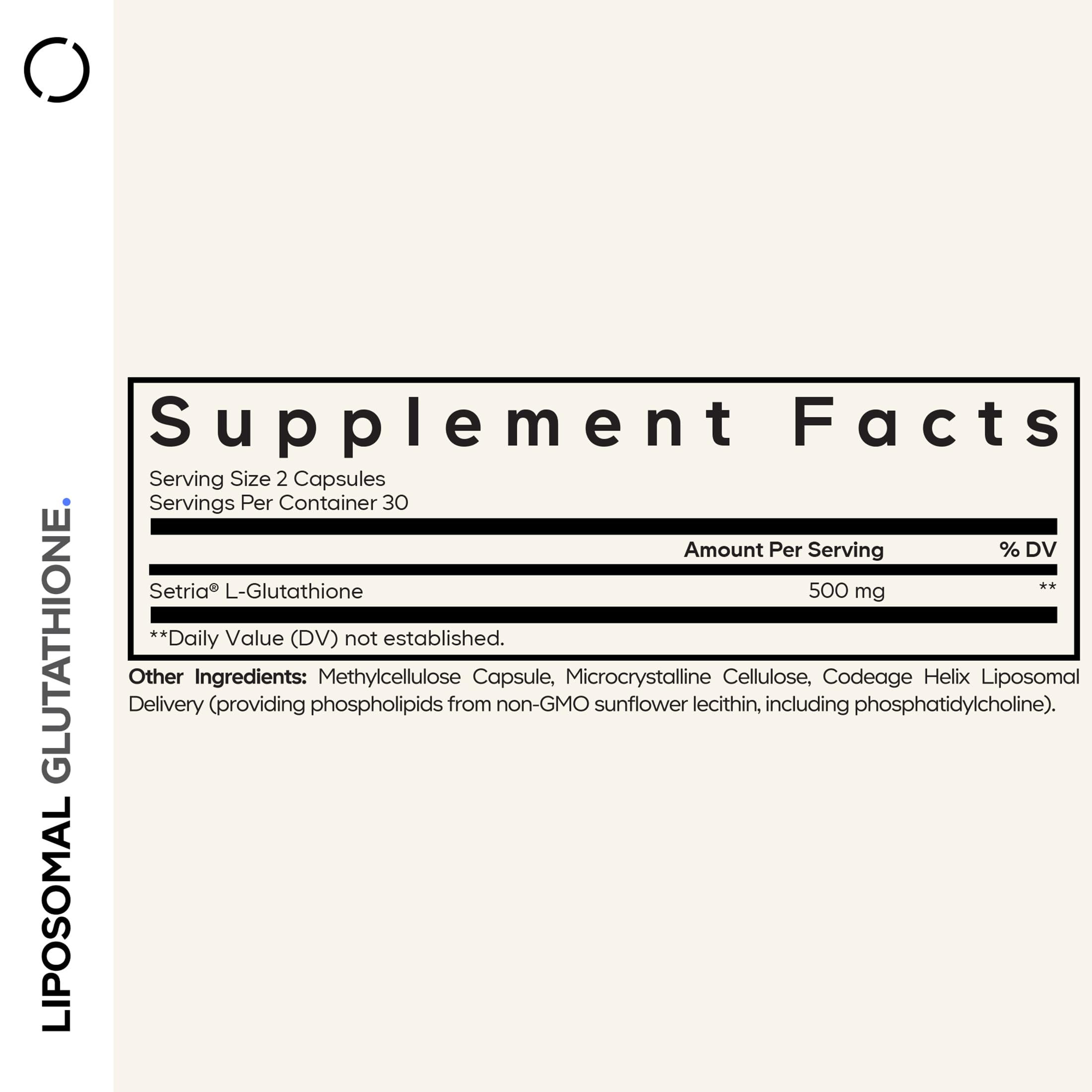 Codeage Liposomal Glutathione Supplement - Pure Reduced Setria L-Glutathione, Liposomal Delivery, Phospholipid Complex - Encapsulated Glutathione Powder Pills - Vegan, Non-GMO - 60 Capsules CodeageBuy Supplements Australia