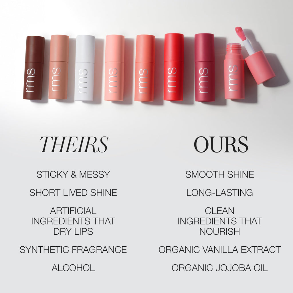 RMS Beauty Legendary Lip Oil - High-Shine Hydrating Lip Gloss Oil - 8-Hour Moisture with Bitter Cherry & Jojoba Oil - 0.17 oz