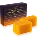 VALITIC Kojic Acid Dark Spot Remover Soap Bars with Vitamin C, Retinol, Collagen, Turmeric - Original Japanese Complex Infused with Hyaluronic Acid,
