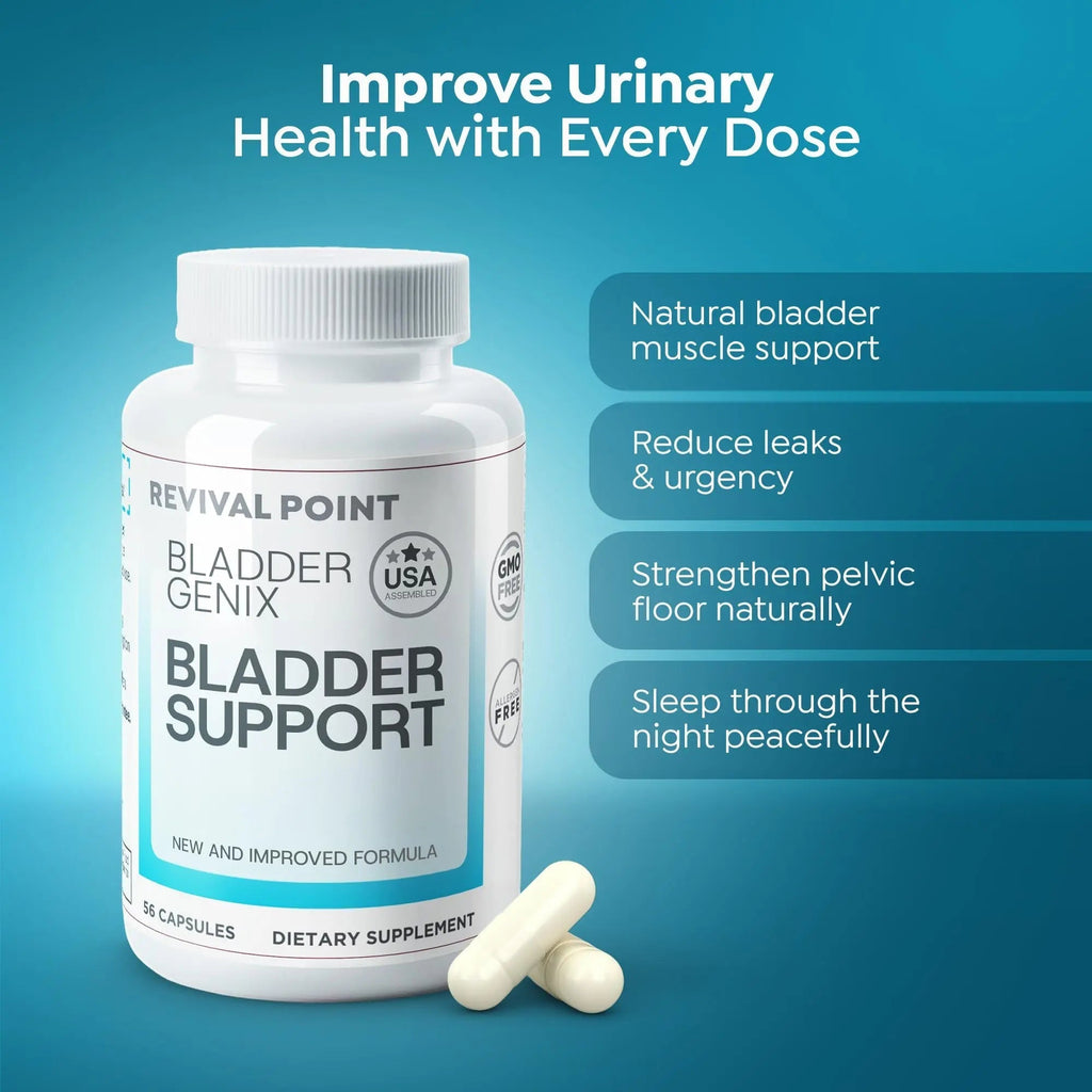 Bladdergenix Bladder Control Supplement for Women and Men – Natural Urinary Urgency & Frequency Support – Crataeva Nurvala & Lindera Aggregata Herbal Blend for Bladder Health – 56 Capsules Revival PointBuy Supplements Australia