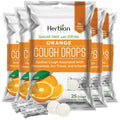 HERBION Naturals Cough Drops with Orange Flavor, Sugar-Free with Stevia, Soothes Cough, for Adults and Children Over 6 Years – Pack of 5(125 Lozenges)