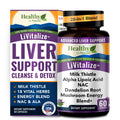 LiVitalize 28-in-1 Liver Health Support with Milk Thistle – Liver Cleanse & Detox Supplement - Dandelion NAC Alpha Lipoic Acid Artichoke Reishi Chaga Turkey