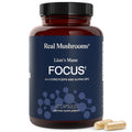 Real Mushrooms Lion’s Mane Focus Capsules (90 Count) – Organic Lions Mane Fruiting Body Extracts with 200mg Alpha GPC Choline