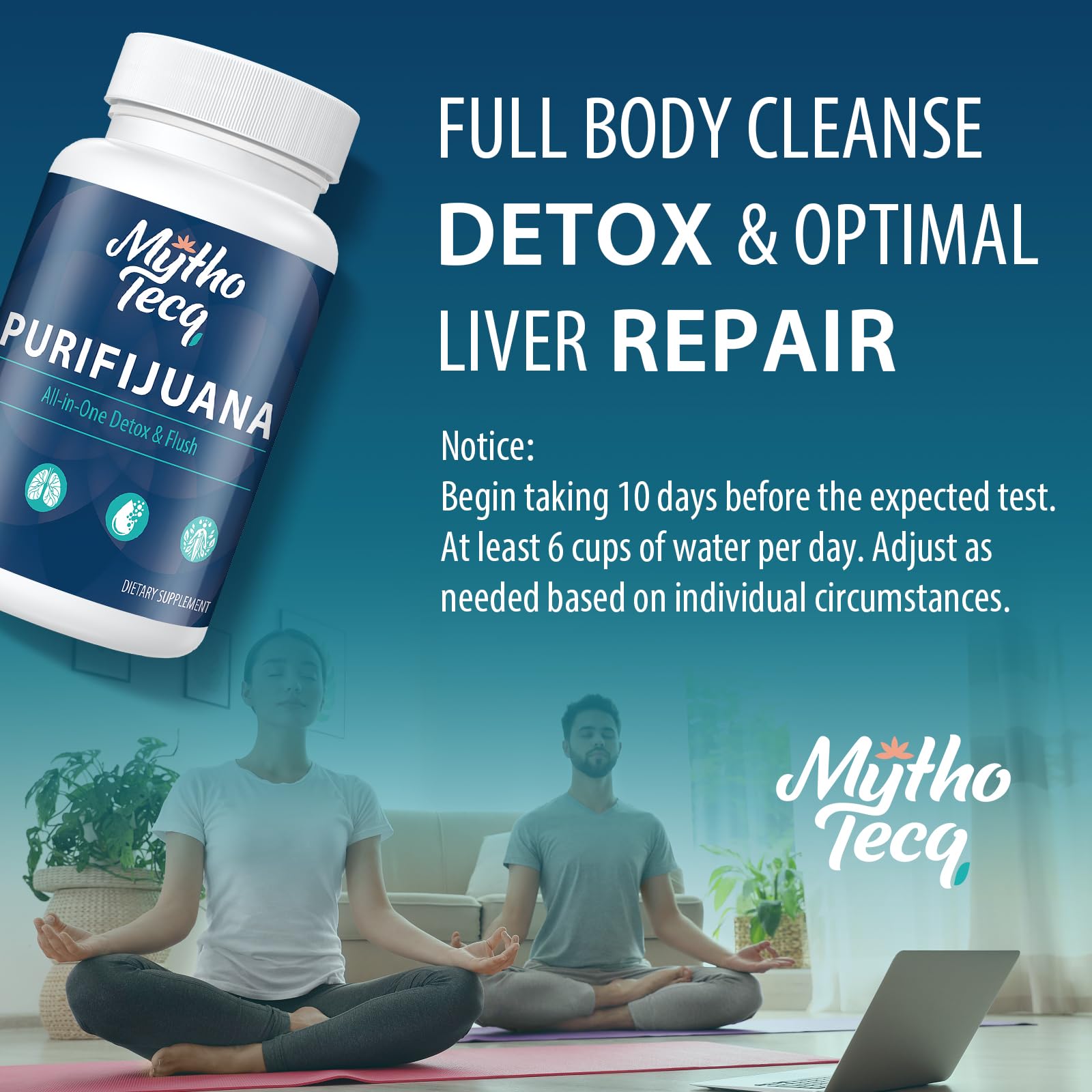 MythoTecq 90,000 MG Detox and Cleanse, Body Detox for Men & Women, Fast Detoxification, Kidney Cleanse & Repair, Natural Herbal Premium
