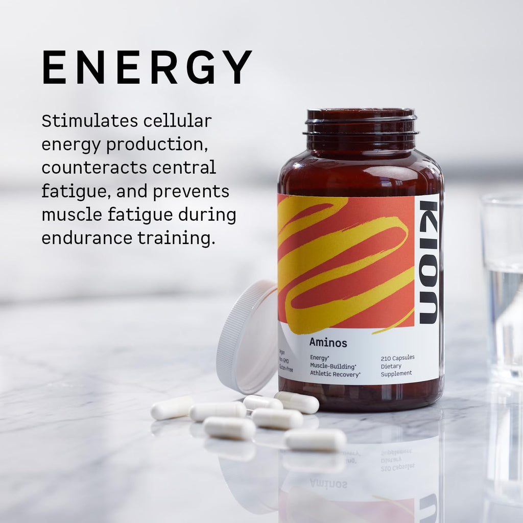 Kion Aminos Essential Amino Acids Capsules | The Building Blocks for Muscle Recovery, Reduced Cravings, Better Cognition, Immunity, and More | 30 Servings