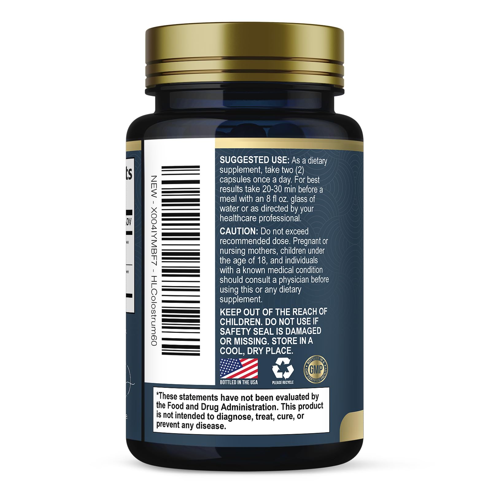 Bovine Colostrum Powder 1000mg Per Serving - with Immunoglobulins (IgG) for Immune Support, Energy & Gut Health Supplement, SP Colostrum Powder Pills,