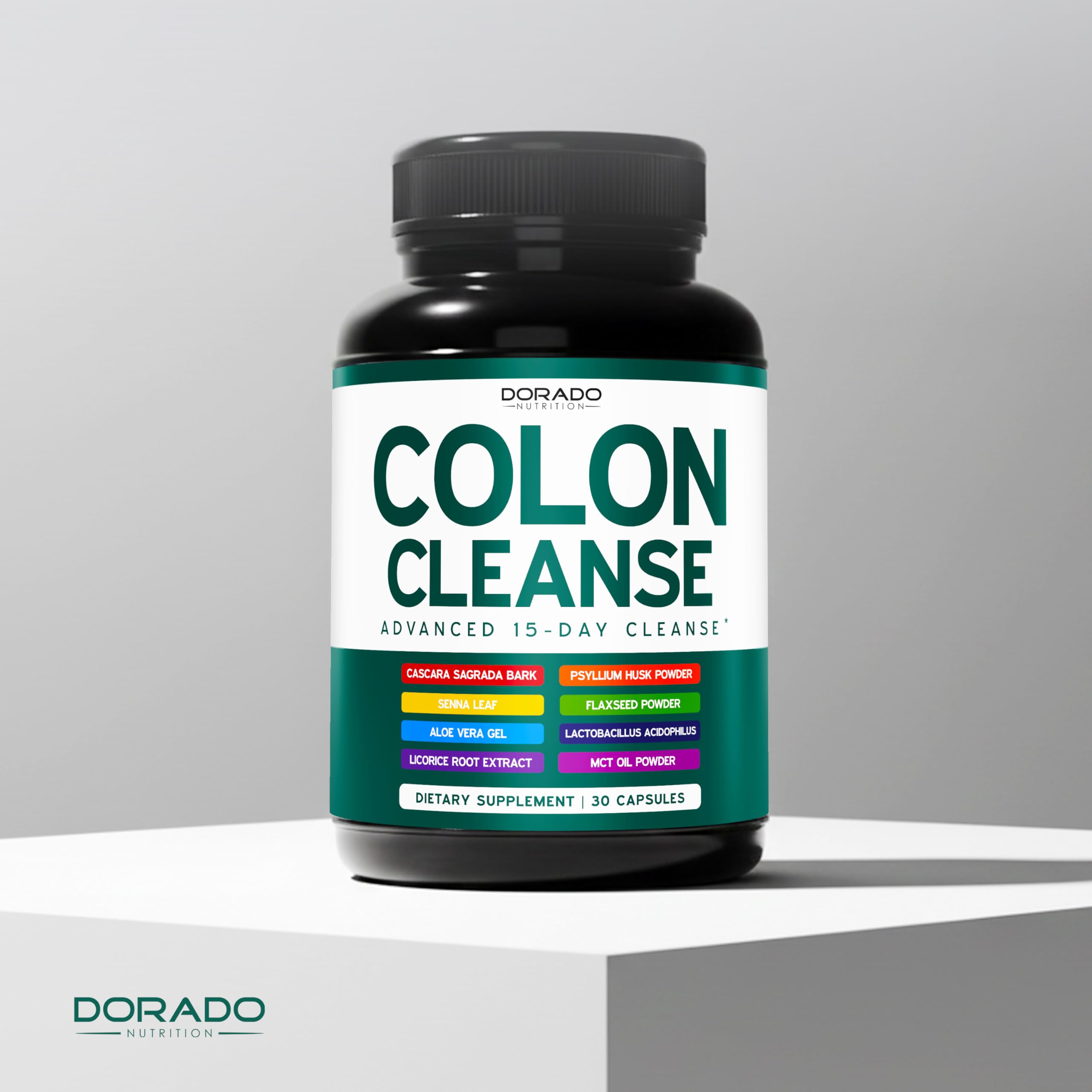 Colon Cleanse & Detox 15 Day Gut Cleanse (30 Count) Intestinal Cleanse Pills & Probiotic for Gentle Laxative & Bowel Relief for Stomach Bloating - Third Party Tested, Vegan, Non-GMO - Made in USA