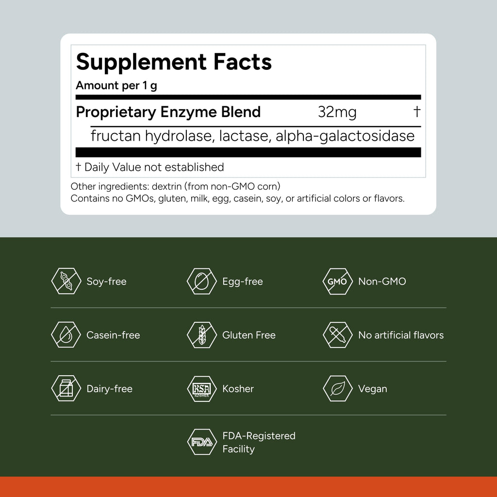 FODZYME® Home Kit Digestive Enzymes for Gut Health, Relief for Bloating, Gas, Constipation, Diarrhea, Abdominal Pain, Low FODMAP, 60 Dose FODZYME buy supplements Au