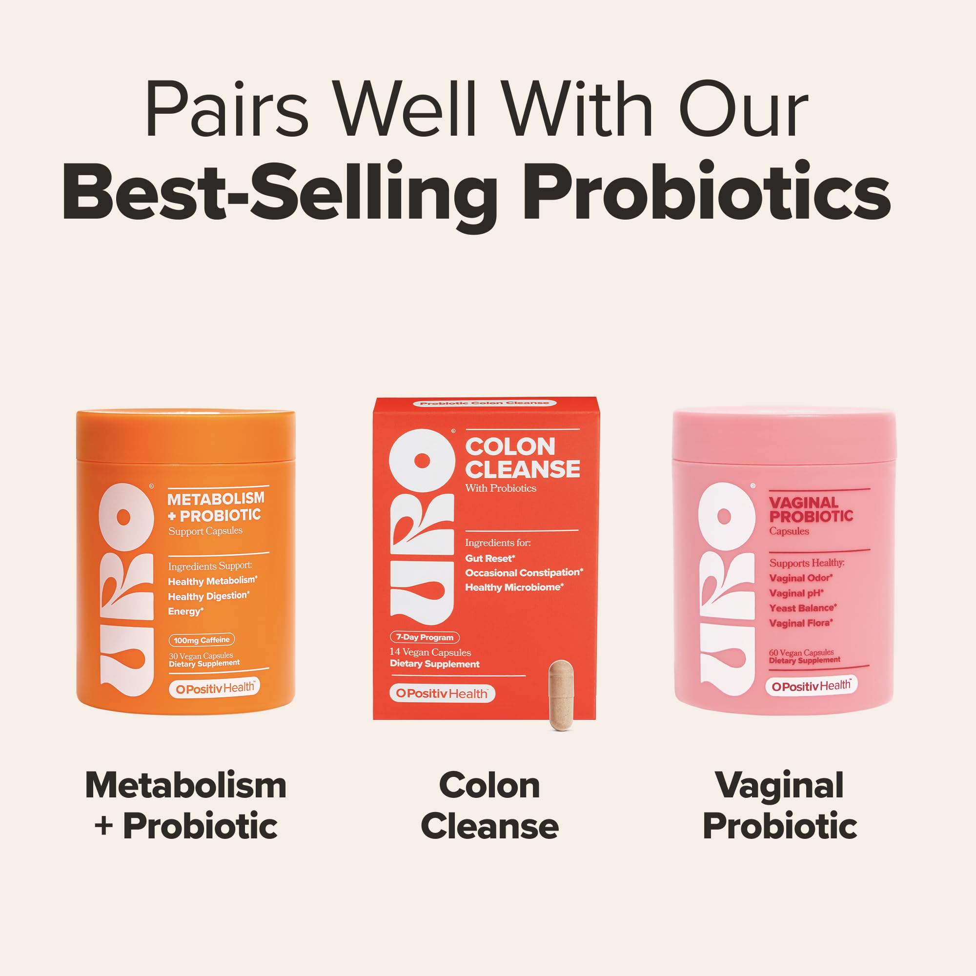 URO Colon Cleanse – 7-Day Probiotic Routine for Healthy Bowel Movements & Relief from Occasional Constipation – with Probiotics, Senna Extract