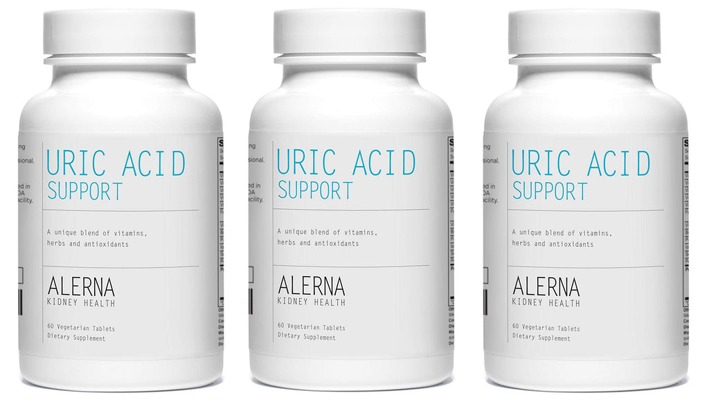 Alerna Kidney Health Uric Acid Support Supplement – Tart Cherry, Celery Seed, Turmeric, Quercetin – 60 Vegetarian Tablets (Pack of 3) Alerna Kidney HealthBuy Supplements Australia