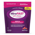 MiraFAST Soft Chews, from the Makers of MiraLAX, Gentle Constipation Relief, Fast Acting, Stimulant Free Saline Laxative, Magnesium Hydroxide, Blueberry & Raspberry Flavor, 60ct