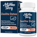 MythoTecq 2300 MG Zeolite Detox Capsules - Activated Charcoal & Bentonite Clay, Highly Absorbable Full Body, Liver & Gut Cleanse