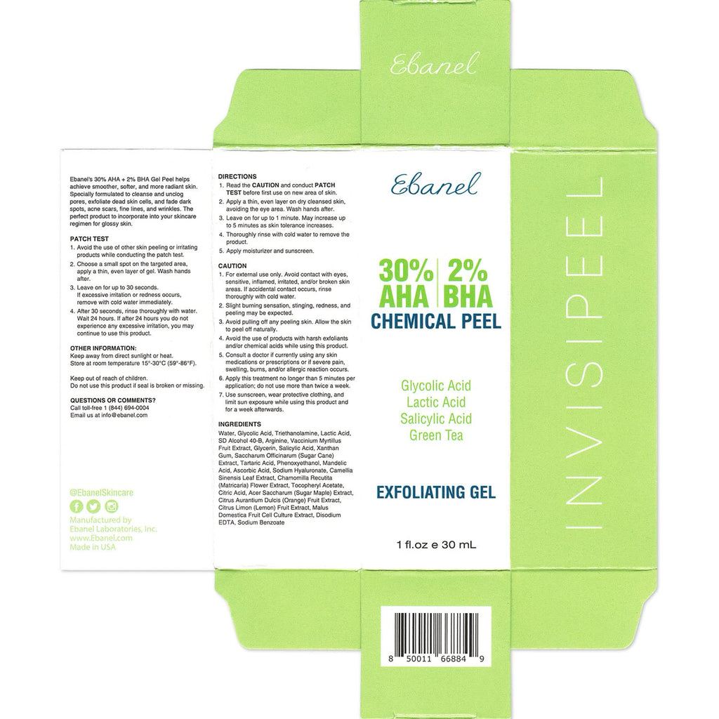 Ebanel 30% AHA 2% BHA Chemical Peel & 2.5% Retinol Cream Moisturizer for Face - Removes Acne Scars, Dark Spots, Wrinkles & Brightens Skin