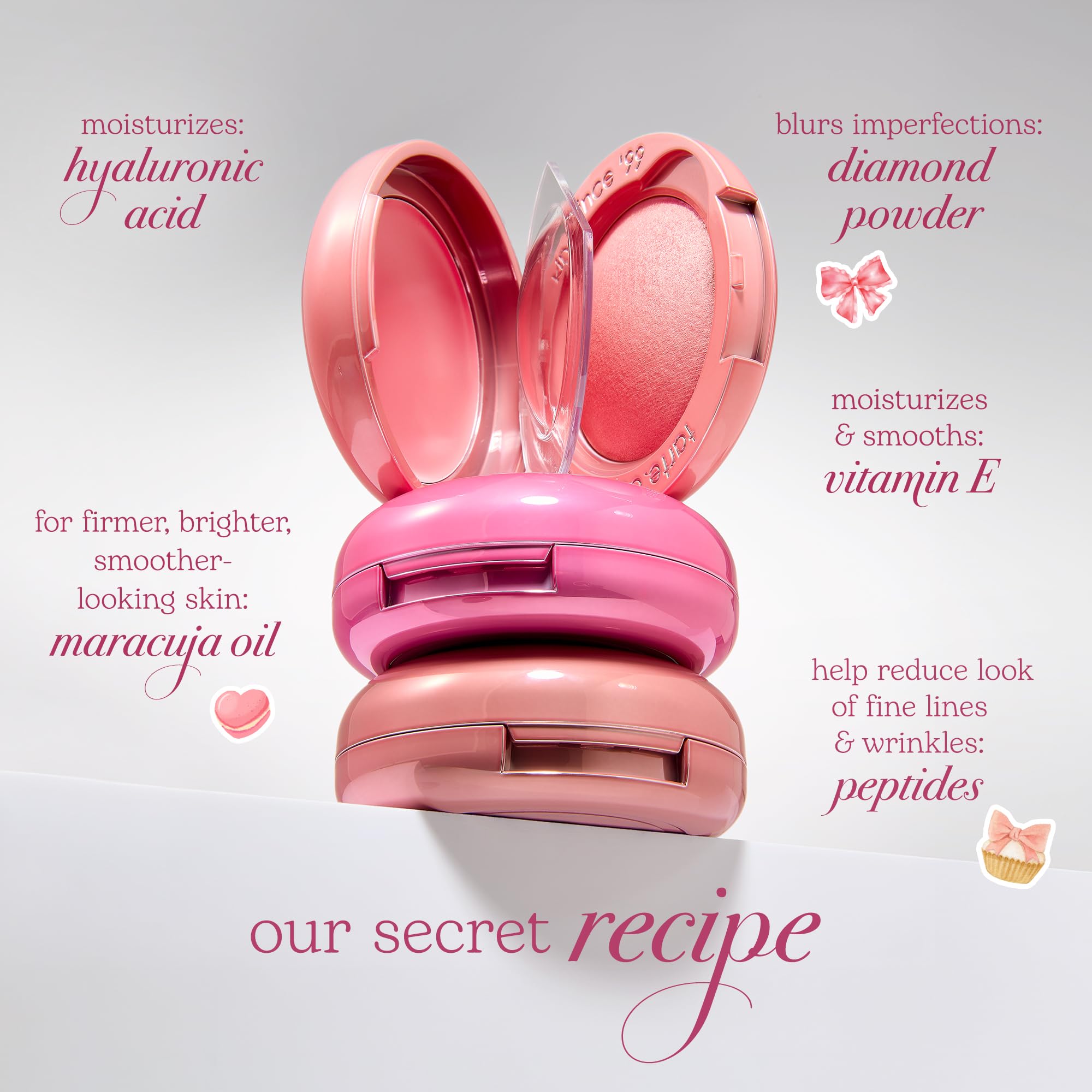 tarte macaron blush & glow duo - Multi-Use Longwear Makeup with Peptides, Cream & Powder Blush Duo with Blend Bar for a Buildable Bright Lifted Look, Vegan & Cruelty-Free