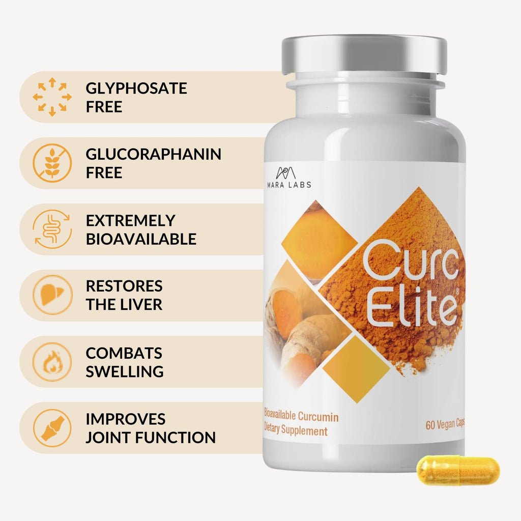 Mara Labs CurcElite Curcumin | Turmeric Extract 95% Curcuminoids | Vegan, No Fillers, and Non-GMO | 60 Vegan Capsules BrocEliteBuy Supplements Australia