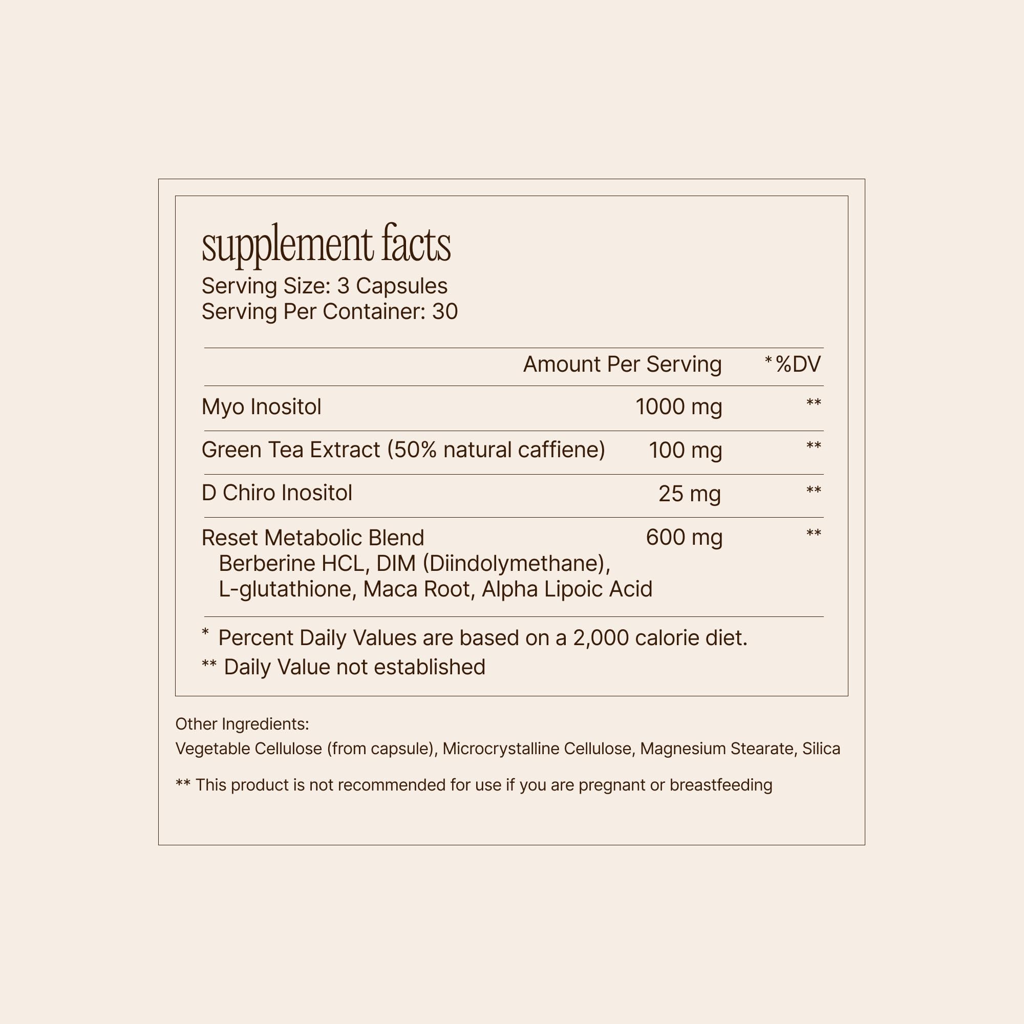 Paulina FITNESS Reset AM Metabolism and Hormone Support Supplement | Appetite Regulation, Metabolism Support, Enhanced Energy and Mood,