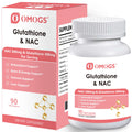 OMOGS Glutathione & NAC Supplement, with vtamin B & Selenium, Supports Liver Health, Cellular, Antioxidant, Energy Production & Immune