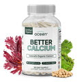 Organics Ocean Better Calcium - Organic Red Algae Calcium with Vitamin D3 and K2 Supplements - Supports Bone Structure, Joint Comfort & Encourages Healthy Aging