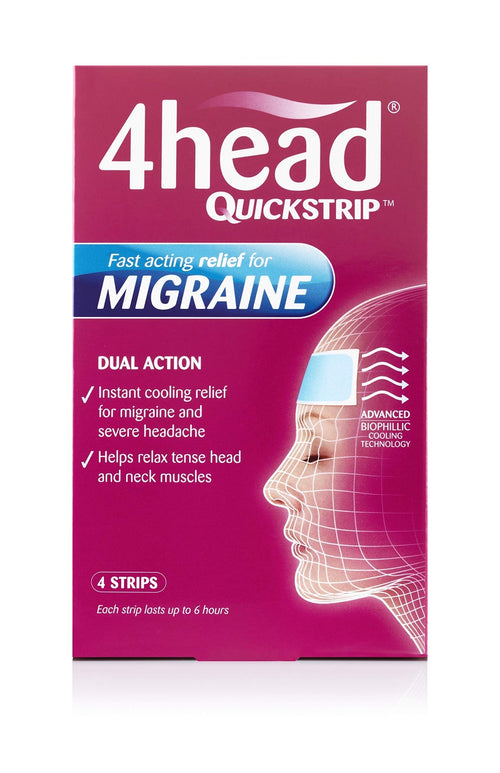4Head Quickstrip Headache and Migraine Relief Strips - Pack of 4 4 HeadBuy Supplements Australia
