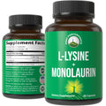 Peak Performance L Lysine 1000mg + Monolaurin 500mg Supplement for Immune Support - High Potency L-Lysine for Lips, Skin, & Health - 2-in-1 Bioavailable Supplements for Men and Women - 60 Capsules Peak PerformanceBuy Supplements Australia