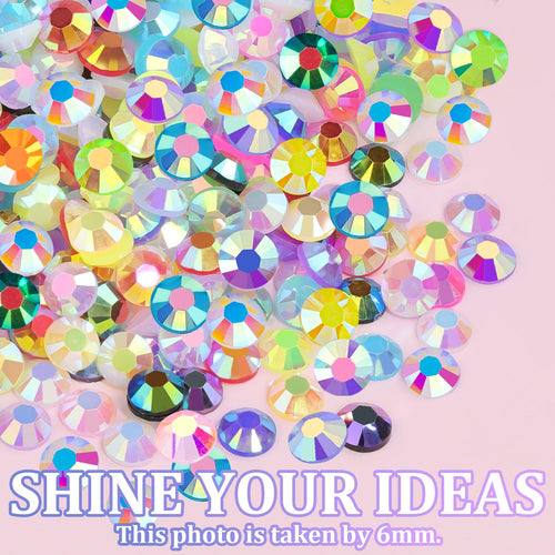 34000Pcs Resin Jelly Rhinestones for Bedazzling, Multicolor 3mm Flatback Gems