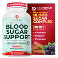 PurePremium Normal Blood Sugar Support Supplement - 20 Active Ingredients Complex to Support Blood Sugar Levels Already in The Normal Range - with Cinnamon