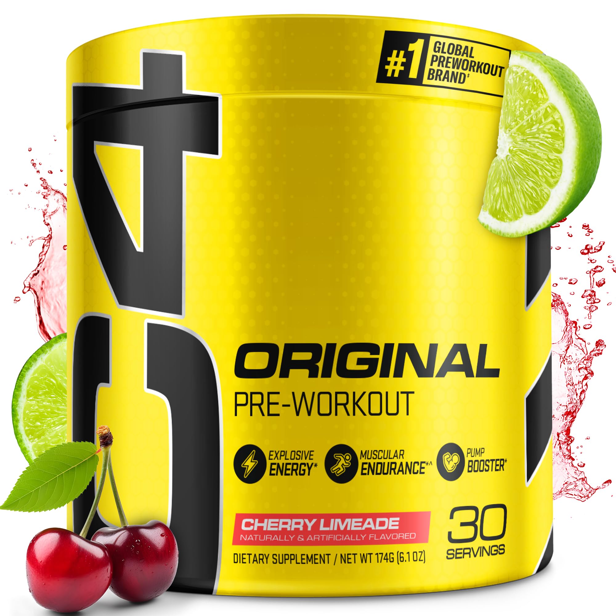 Cellucor C4 Original Pre Workout Powder Cherry Limeade | Vitamin C for Immune Support | Sugar Free Preworkout Energy for Men & Women | 150mg Caffeine