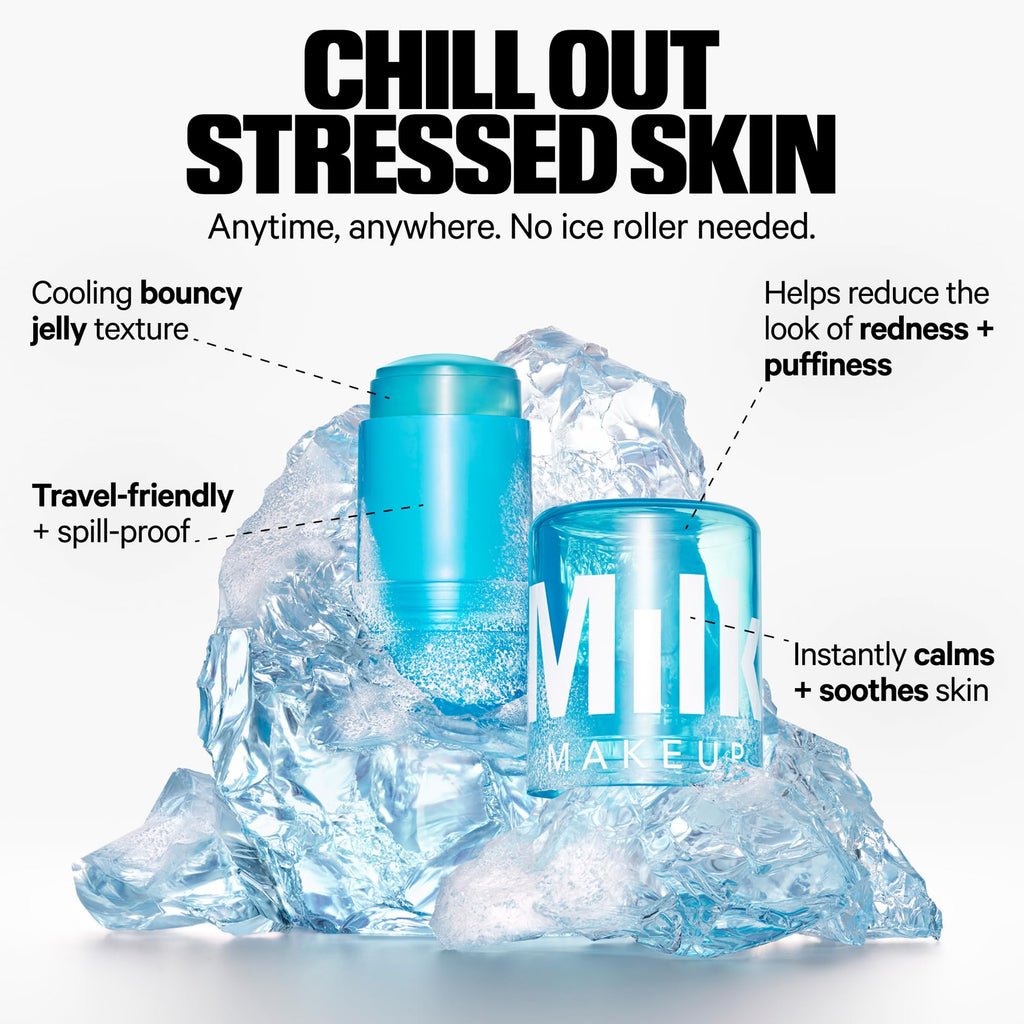 Milk Makeup Skincare Jelly Gift Set – Hydrating + Brightening Face Serums and Blush + Lip Stain in pH-Adaptive Pink – Two Full Size Serum Sticks .21oz + Travel-Friendly Jelly Tint (pHreeze) .17oz