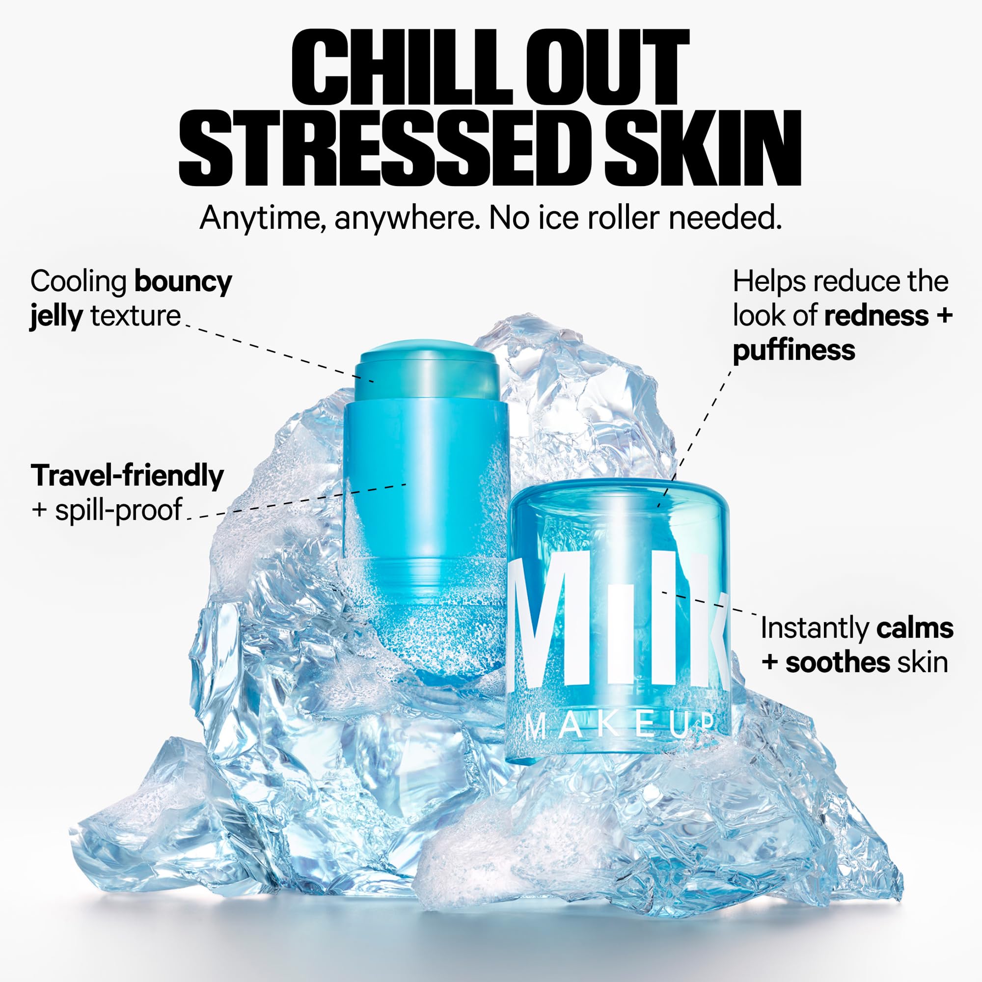 Milk Makeup Skincare Jelly Gift Set – Hydrating + Brightening Face Serums and Blush + Lip Stain in pH-Adaptive Pink – Two Full Size Serum Sticks .21oz + Travel-Friendly Jelly Tint (pHreeze) .17oz