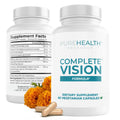 PUREHEALTH RESEARCH Complete Vision Formula - Eye Vitamins & Mineral Supplement - Lutein and Zeaxanthin Supplements for Men & Women - with Eyebright Herb, Zinc,