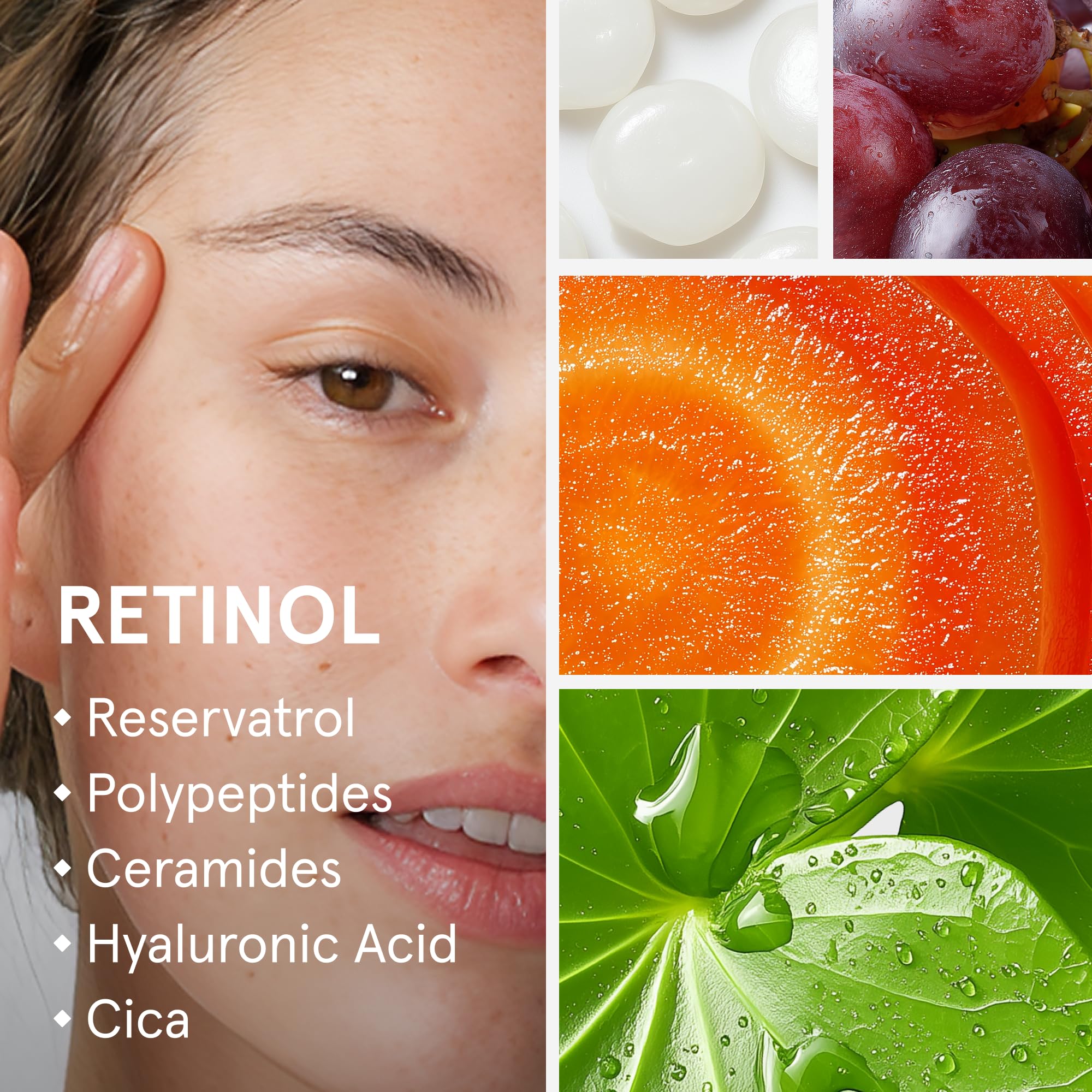 iRestore Retinol Serum for Face - 1% Retinol with Peptides & Hyaluronic Acid - Anti Aging Night Serum for Sensitive Skin - Fragrance Free